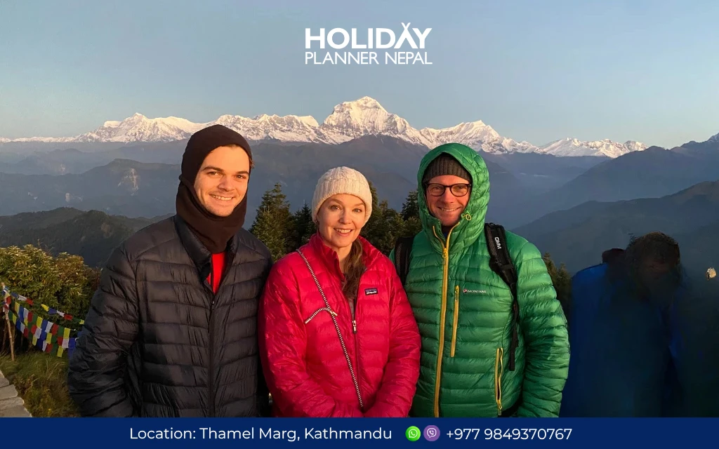 Sunrise view of Annapurna and Machhapuchhre mountains from Ghandruk