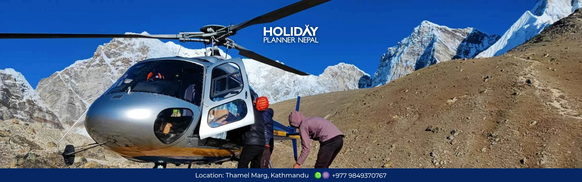 Helicopter Tour in Nepal flying above Mount Everest