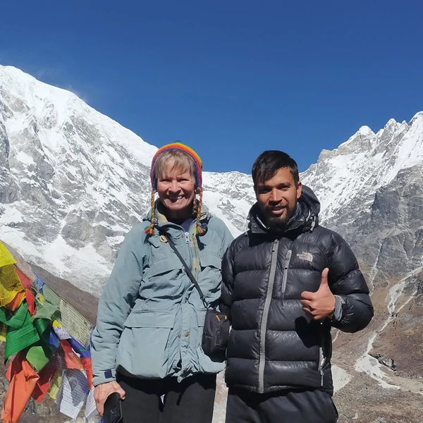 Trekking guide leading trekkers