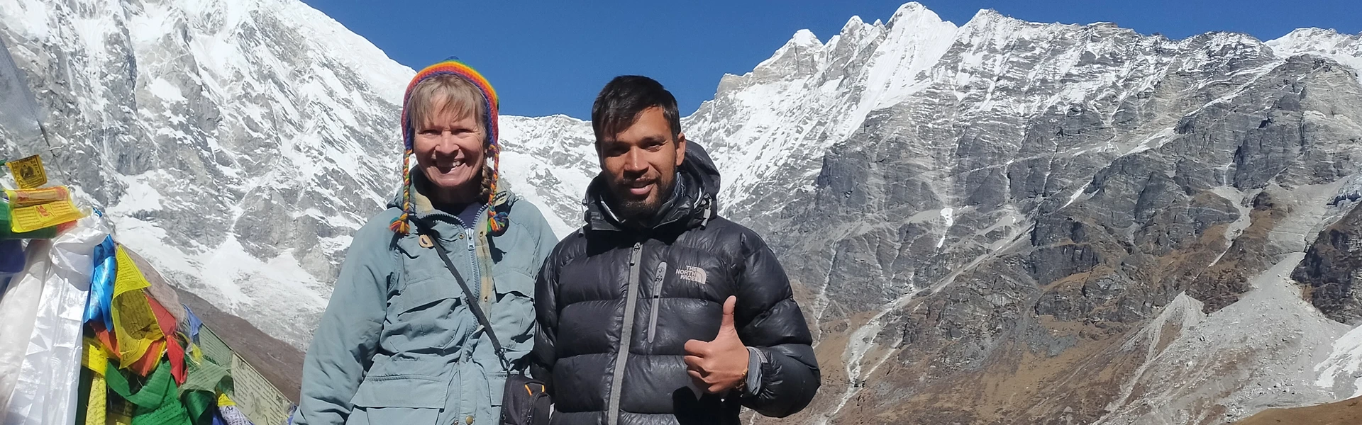 Trekking guide leading trekkers