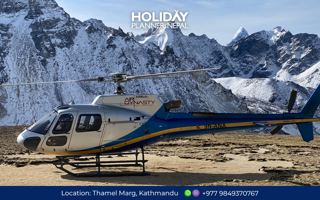Helicopter Tour in Nepal flying above Mount Everest