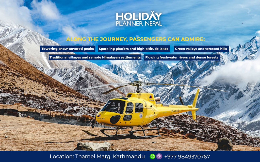 Helicopter Tour in Nepal flying above Mount Everest