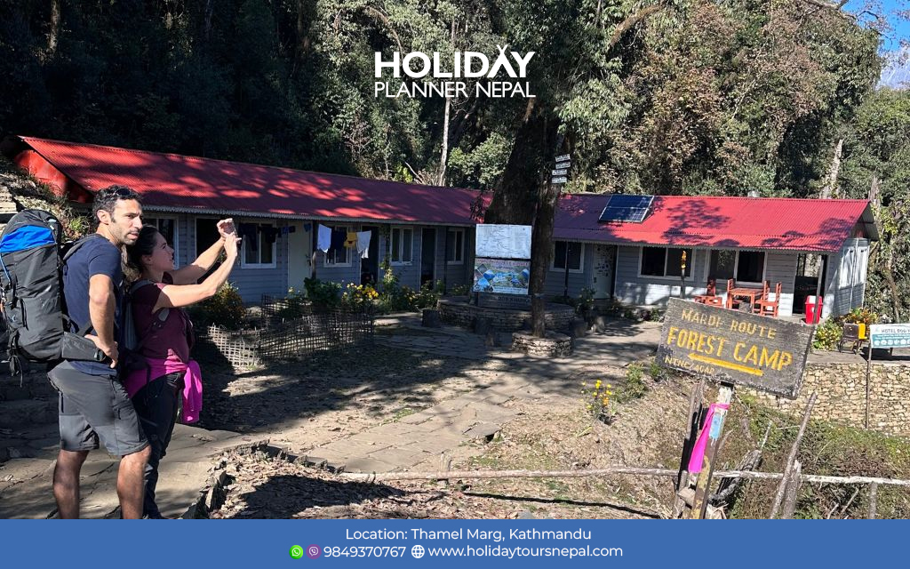 Forest base Camp on the trail of Mardi Himal Trek